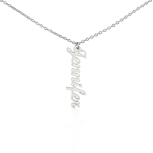 Custom Vertical Name Necklace